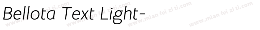 Bellota Text Light字体转换